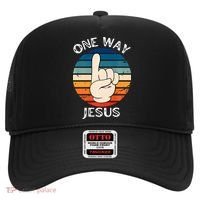 One Way Jesus People Christian Revolution Finger Up Retro Hat thumb 0