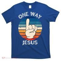One Way Jesus People Christian Revolution Finger Up Retro T-Shirt thumb 0