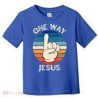 One Way Jesus People Christian Revolution Finger Up Retro Toddler T-Shirt thumb 0
