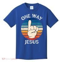 One Way Jesus People Christian Revolution Finger Up Retro Kids T-Shirt thumb 0