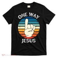 One Way Jesus People Christian Revolution Finger Up Retro T-Shirt thumb 0