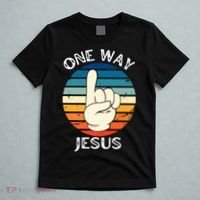One Way Jesus People Christian Revolution Finger Up Retro T-Shirt thumb 5