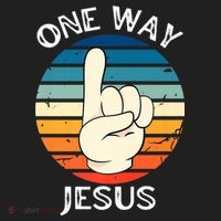 One Way Jesus People Christian Revolution Finger Up Retro Beanie thumb 2