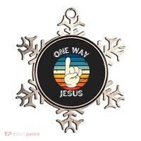 One Way Jesus People Christian Revolution Finger Up Retro Ornament thumb 0
