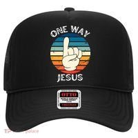 One Way Jesus People Christian Revolution Finger Up Retro Hat thumb 0