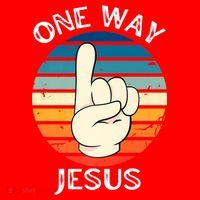 One Way Jesus People Christian Revolution Finger Up Retro Santa Hat thumb 1