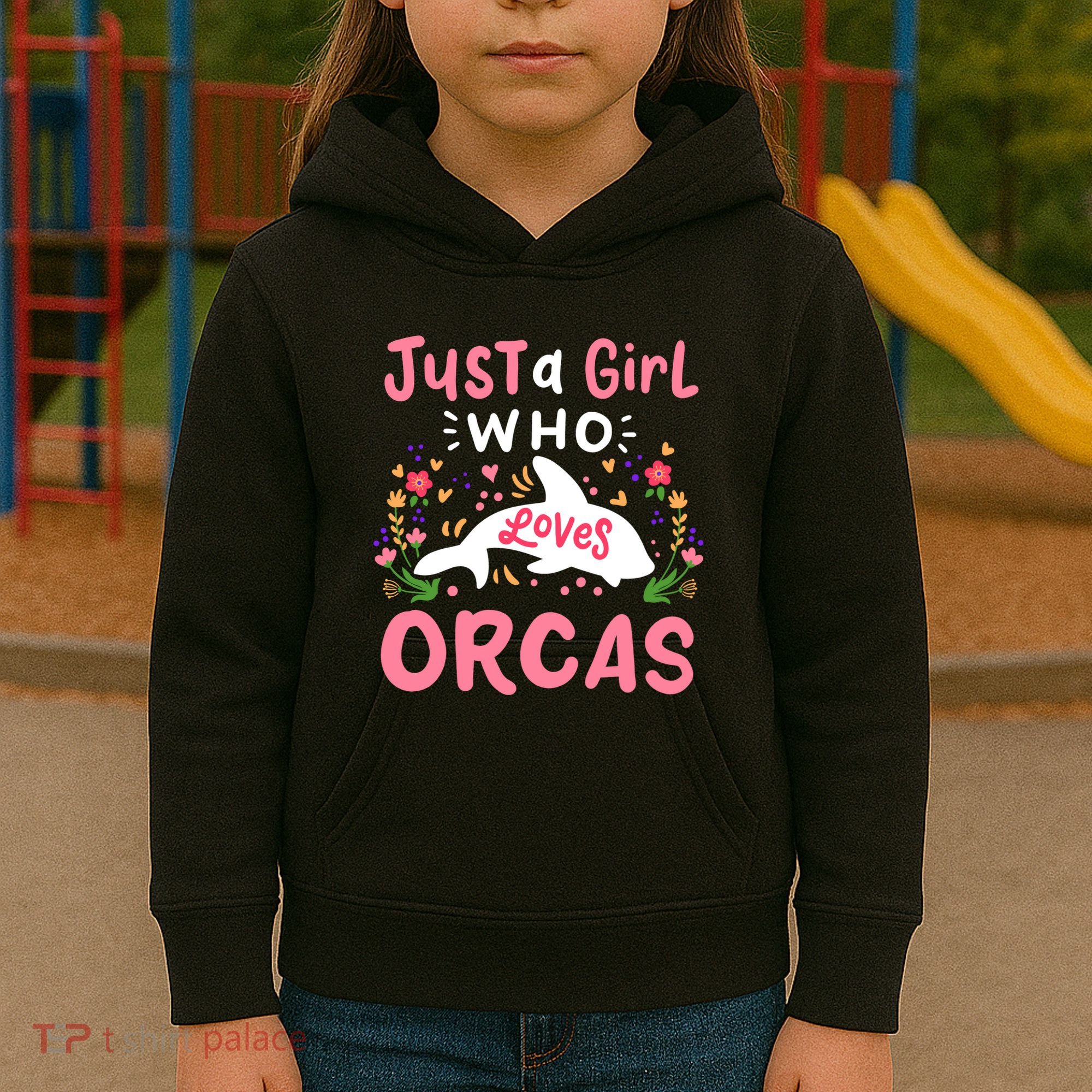 Orca Whale Just A Girl Who Loves Orcas Kids Hoodie