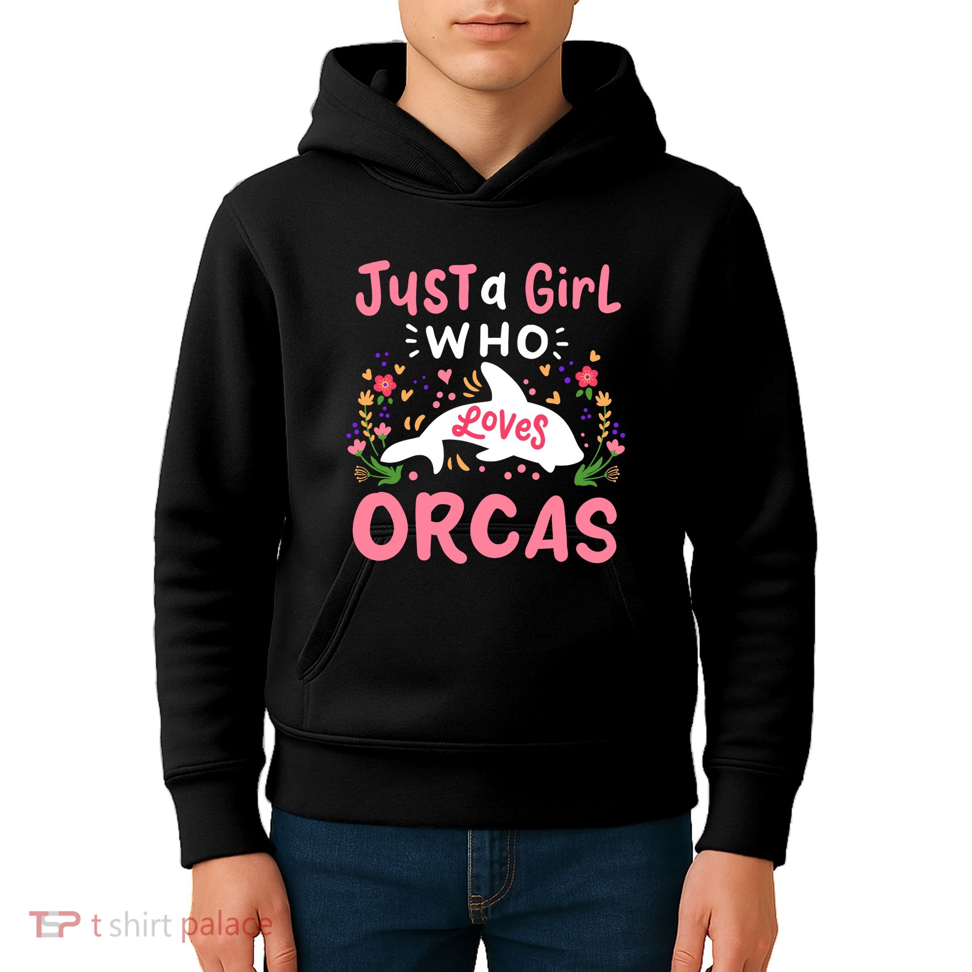 Orca Whale Just A Girl Who Loves Orcas Kids Hoodie
