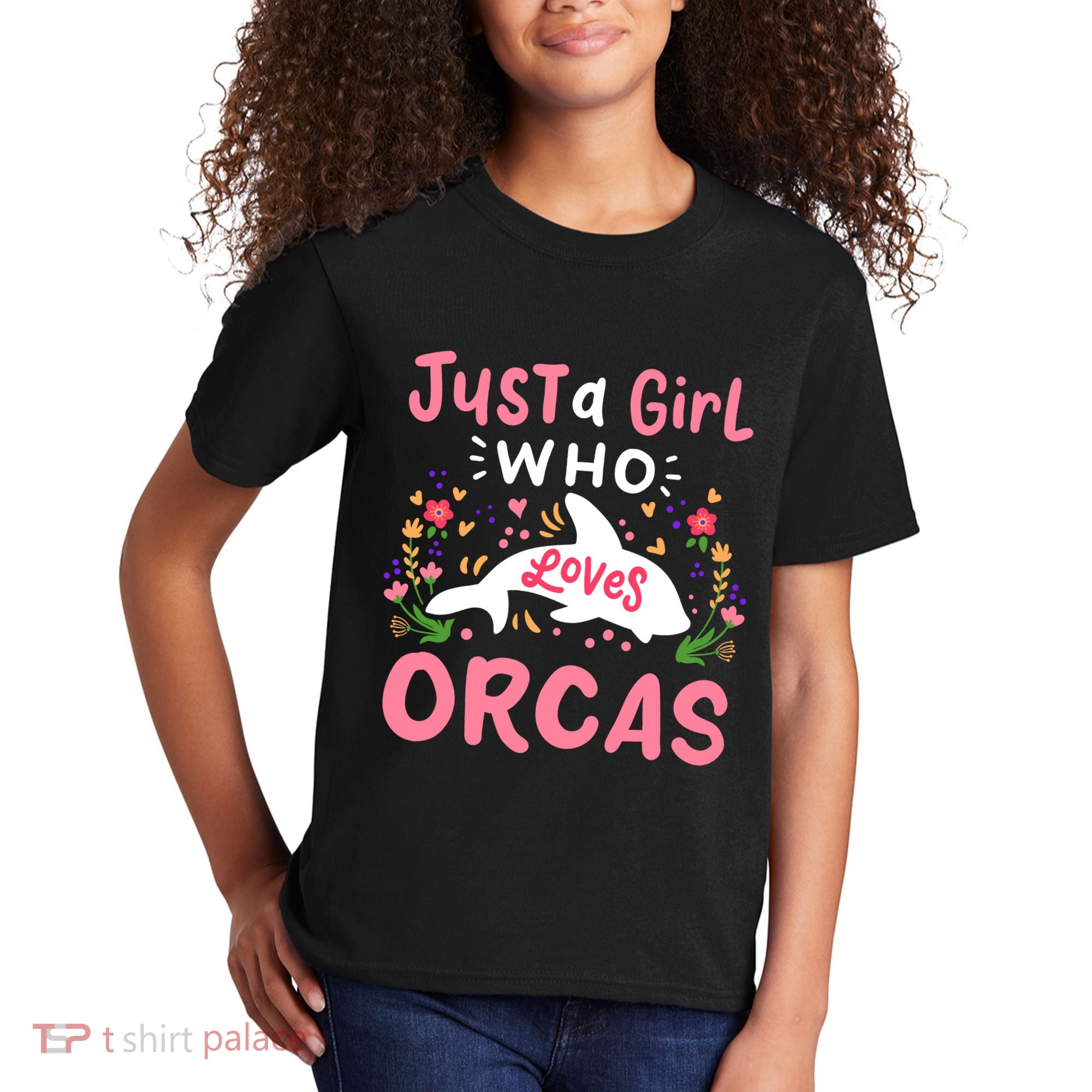 Orca Whale Just A Girl Who Loves Orcas Kids T-Shirt