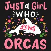 Orca Whale Just A Girl Who Loves Orcas Kids T-Shirt thumb 4