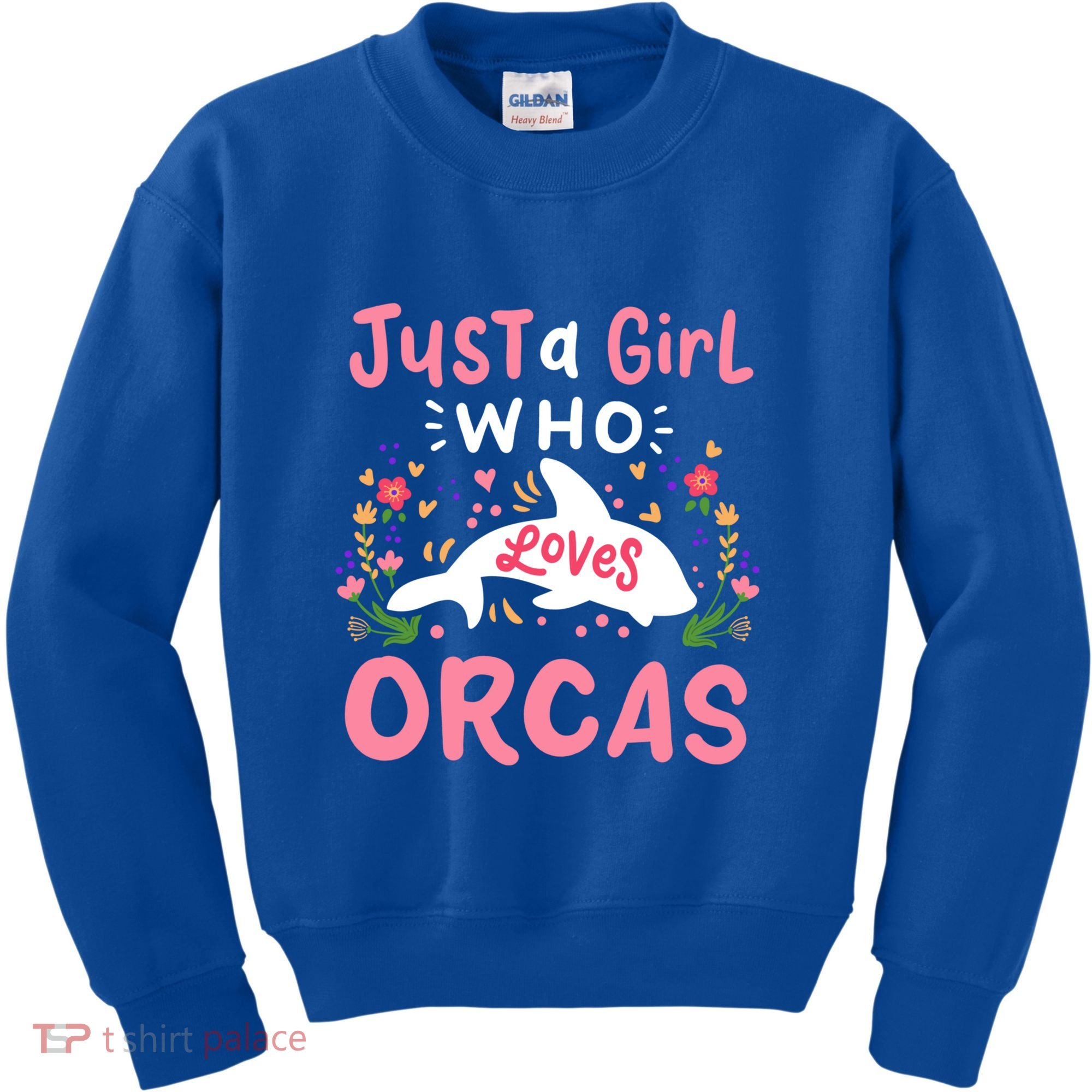Orca Whale Just A Who Loves Orcas Gift Kids Sweatshirt