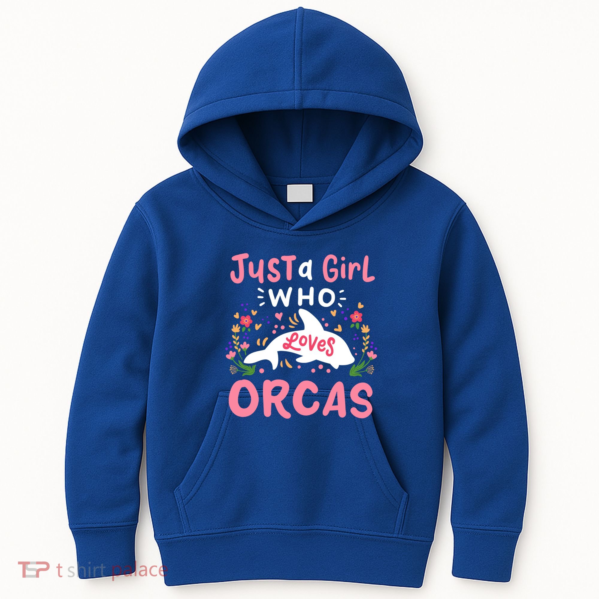 Orca Whale Just A Who Loves Orcas Gift Kids Hoodie