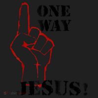 One Way Jesus People Christian Revolution Finger Up Retro Women's Sweatshirt thumb 2