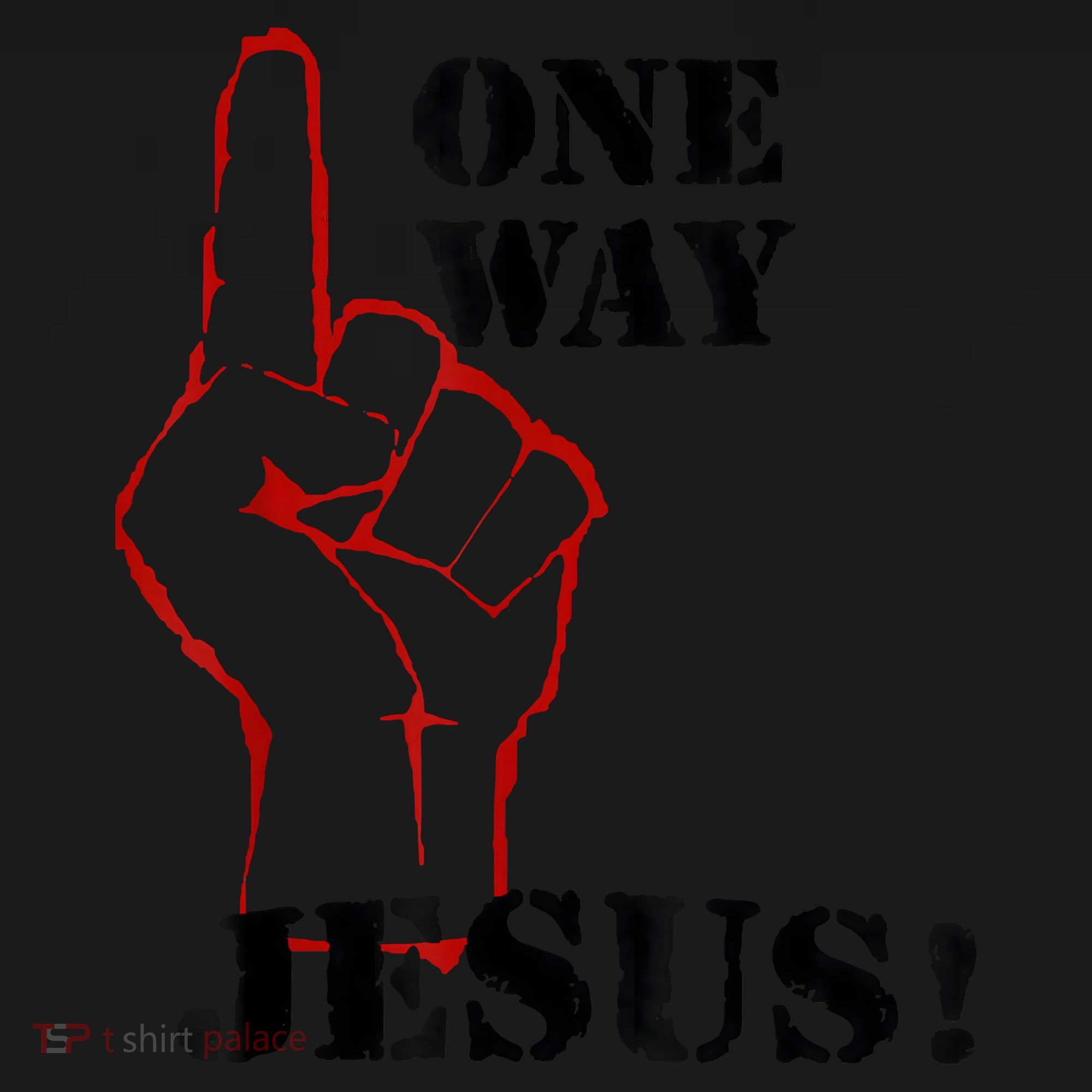 One Way Jesus People Christian Revolution Finger Up Retro Bucket Hat