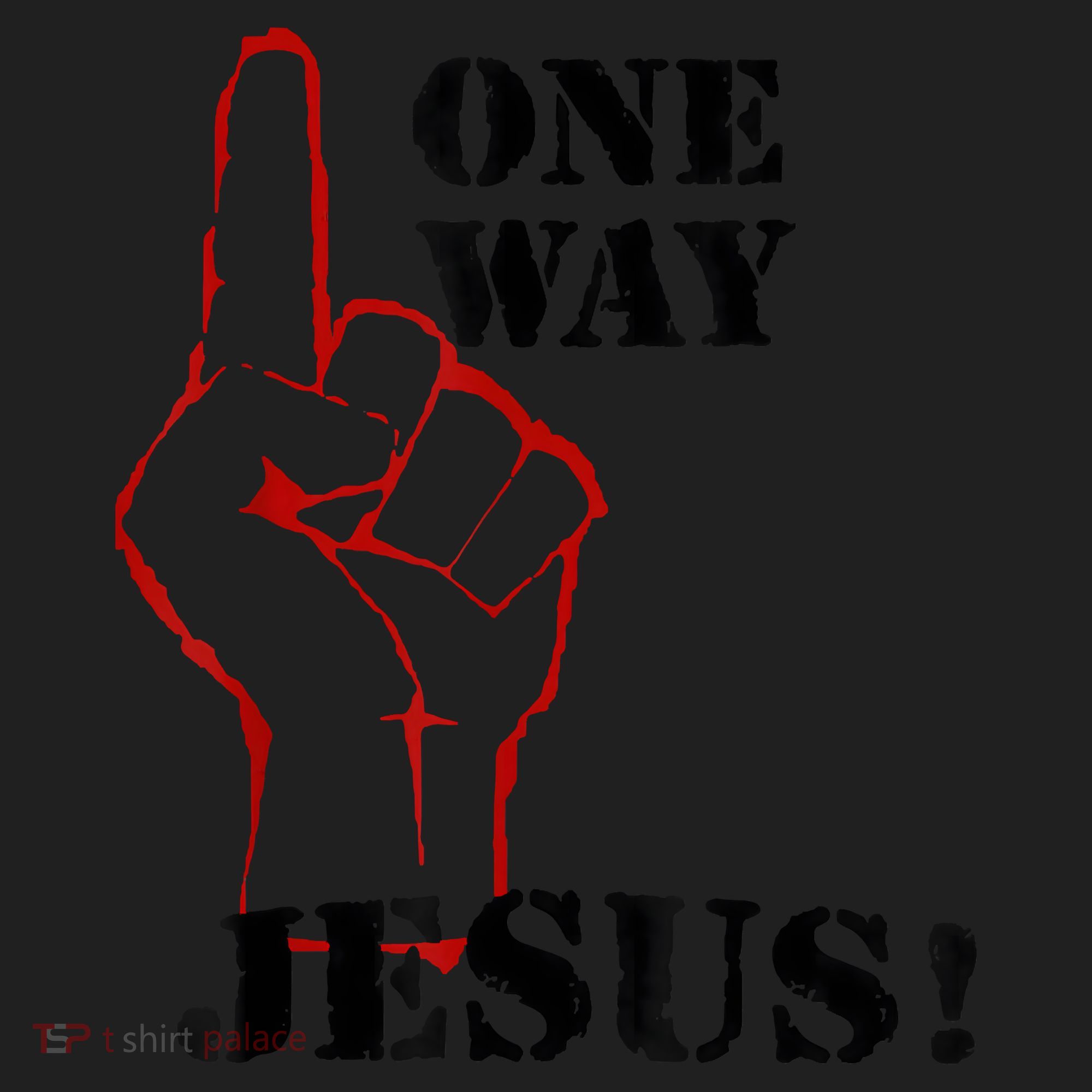 One Way Jesus People Christian Revolution Finger Up Retro Beanie