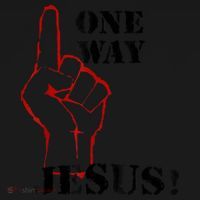 One Way Jesus People Christian Revolution Finger Up Retro Women's Hoodie thumb 2