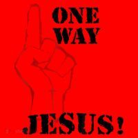 One Way Jesus People Christian Revolution Finger Up Retro Sweatshirt thumb 3