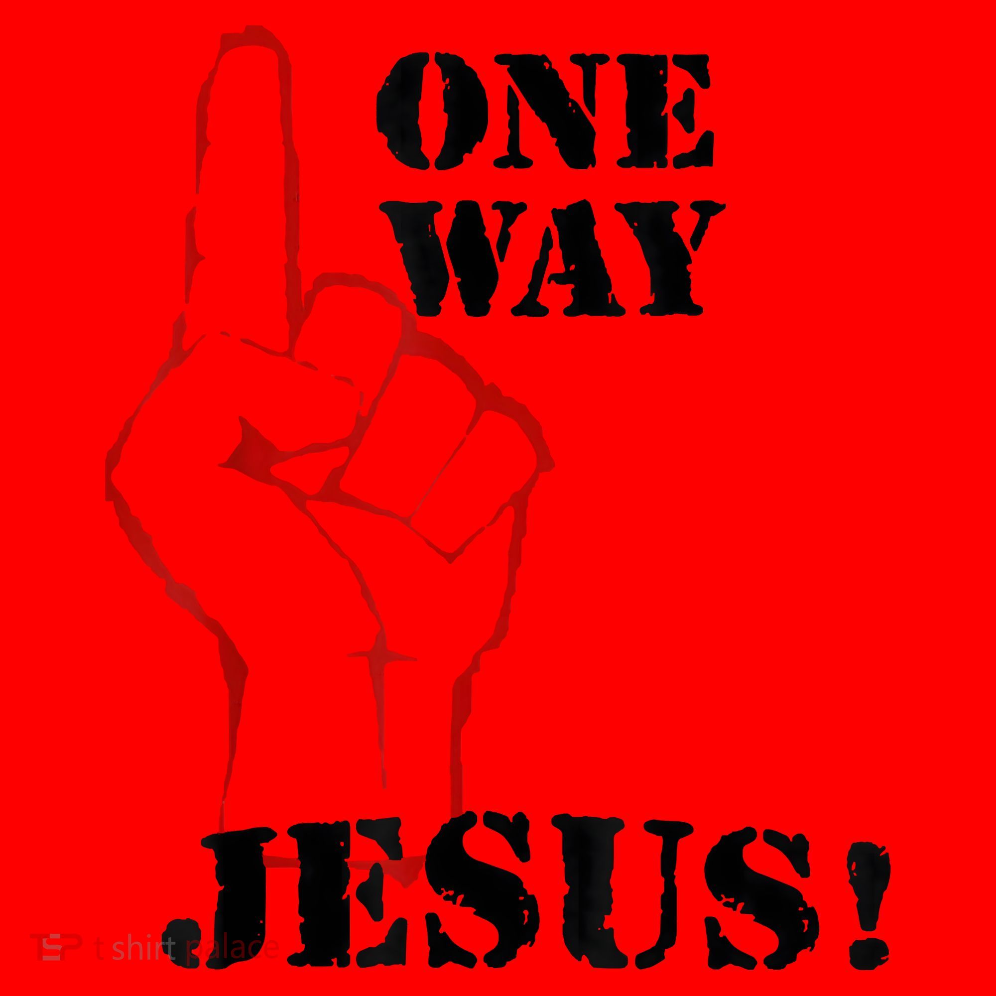 One Way Jesus People Christian Revolution Finger Up Retro Sweatshirt