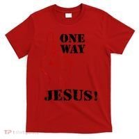 One Way Jesus People Christian Revolution Finger Up Retro T-Shirt thumb 0