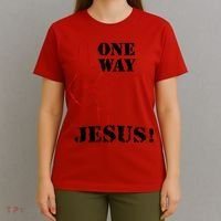 One Way Jesus People Christian Revolution Finger Up Retro T-Shirt thumb 4