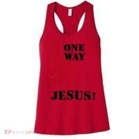 One Way Jesus People Christian Revolution Finger Up Retro Women's Tank Top thumb 0