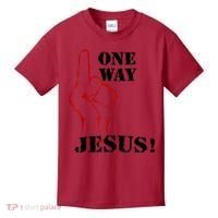 One Way Jesus People Christian Revolution Finger Up Retro Kids T-Shirt thumb 0