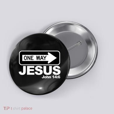 One Way John 146 Jesus Button