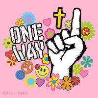 One Way Jesus People Christian Revolution Finger Up Retro Coaster thumb 2