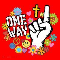 One Way Jesus People Christian Revolution Finger Up Retro Santa Hat thumb 1