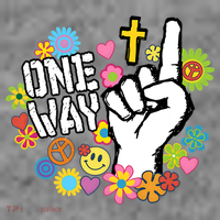 One Way Jesus People Christian Revolution Finger Up Retro Toddler Hoodie thumb 2