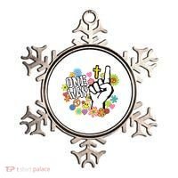 One Way Jesus People Christian Revolution Finger Up Retro Ornament thumb 0