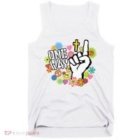 One Way Jesus People Christian Revolution Finger Up Retro Tank Top thumb 0
