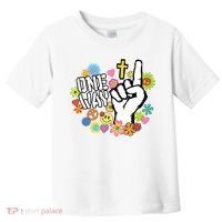 One Way Jesus People Christian Revolution Finger Up Retro Toddler T-Shirt thumb 0