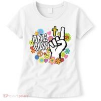 One Way Jesus People Christian Revolution Finger Up Retro Women's T-Shirt thumb 0
