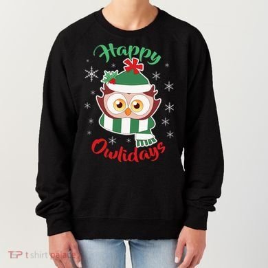 Owl Christmas Happy Owlidays Women's Sweatshirt