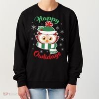 Owl Christmas Happy Owlidays Women's Sweatshirt thumb 0