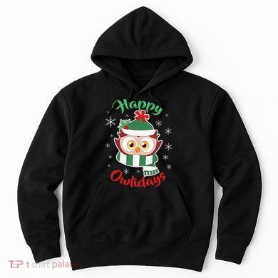 Owl Christmas Happy Owlidays Hoodie