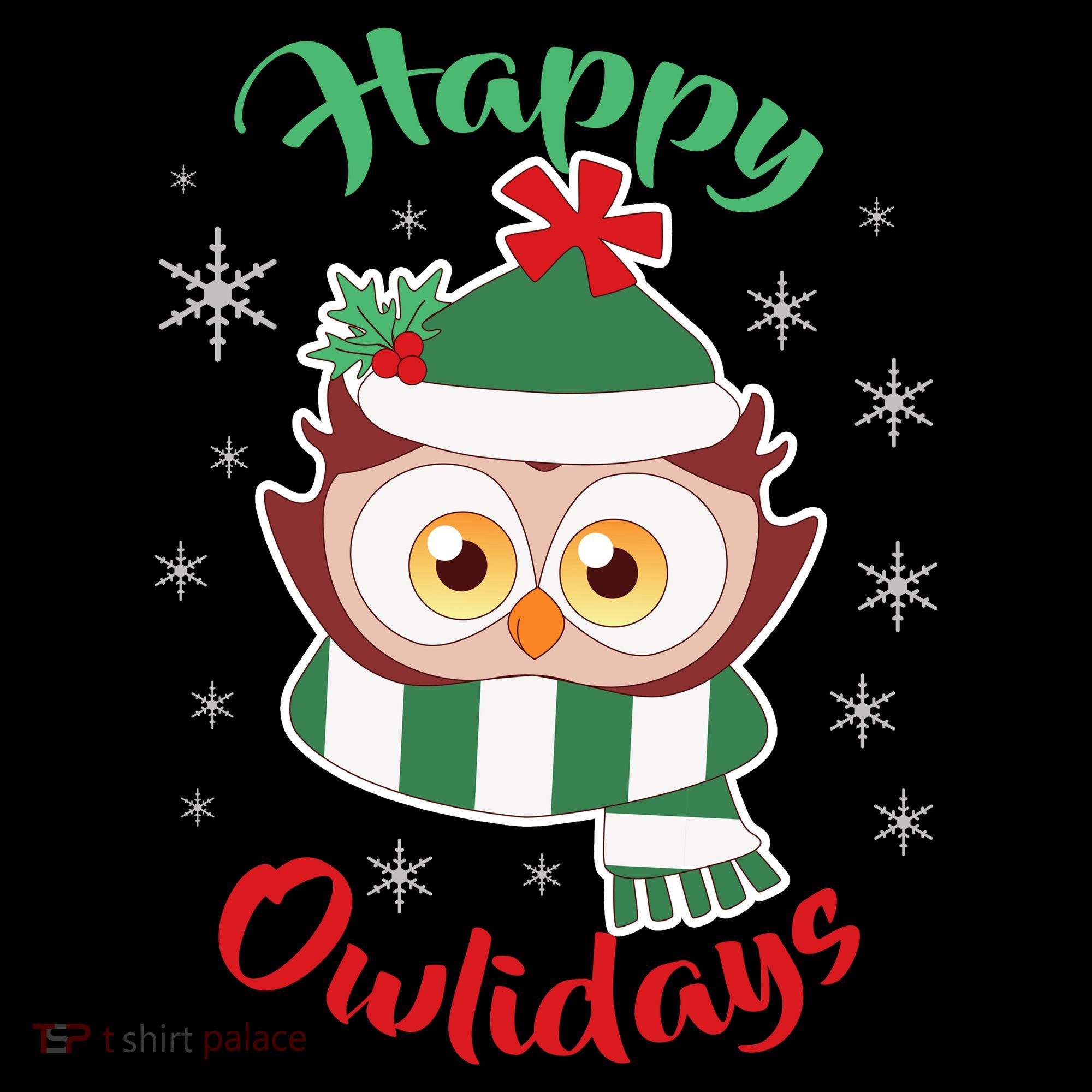 Owl Christmas Happy Owlidays Apron