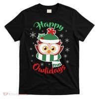 Owl Christmas Happy Owlidays T-Shirt thumb 0