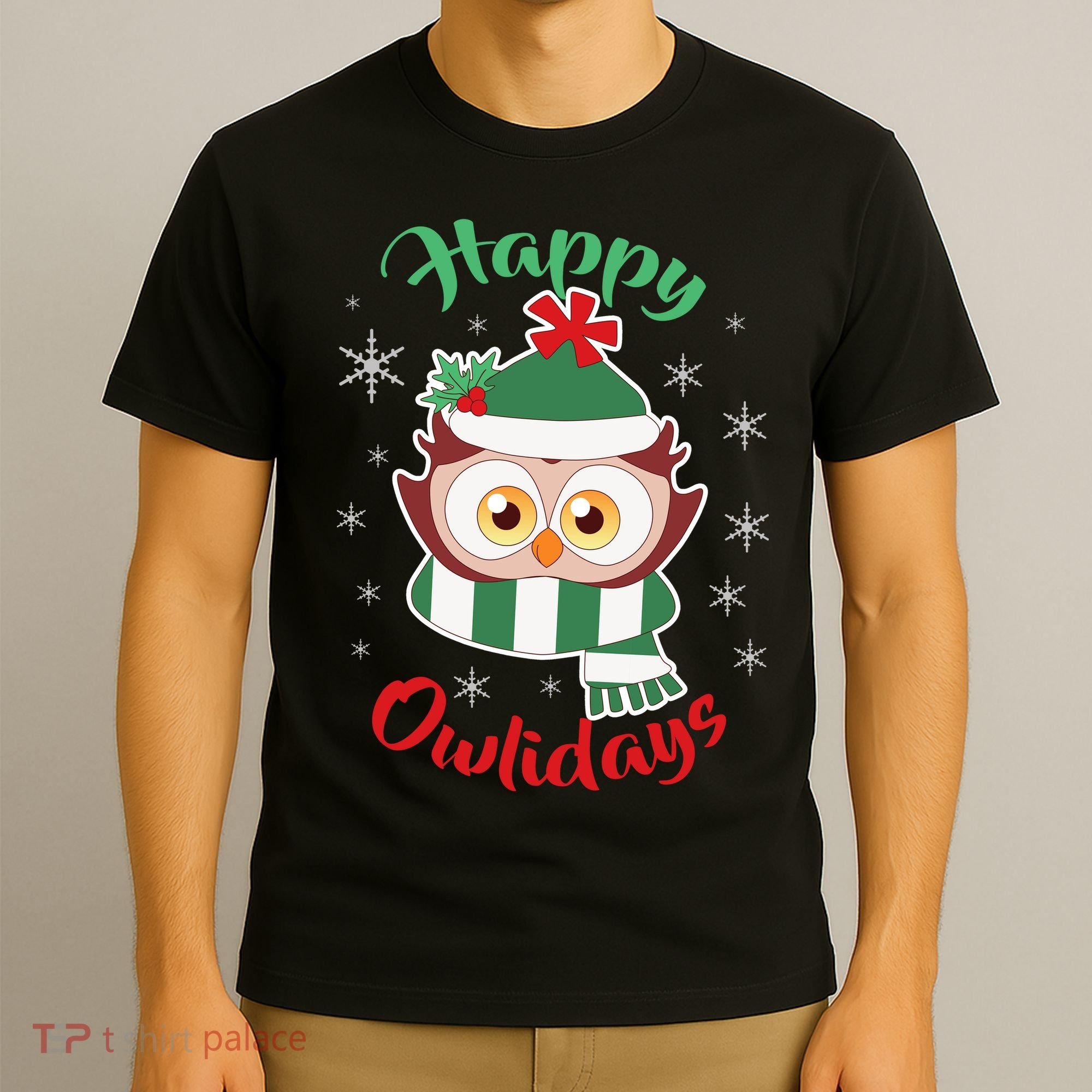 Owl Christmas Happy Owlidays T-Shirt