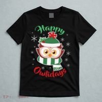 Owl Christmas Happy Owlidays T-Shirt thumb 5
