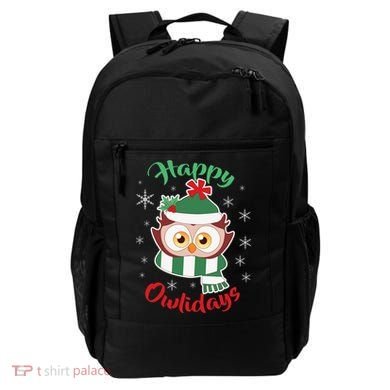 Owl Christmas Happy Owlidays Backpack