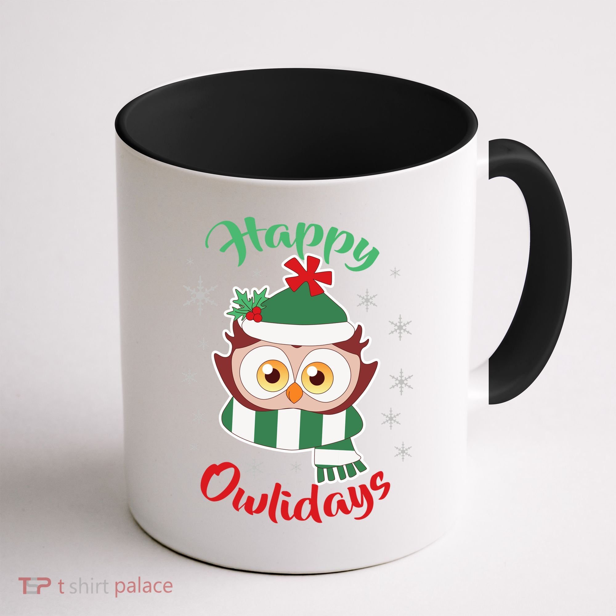Owl Christmas Happy Owlidays Coffee Mug