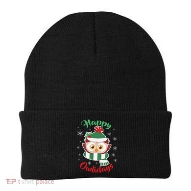 Owl Christmas Happy Owlidays Beanie