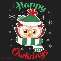 Owl Christmas Happy Owlidays Beanie thumb 2