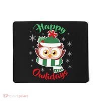 Owl Christmas Happy Owlidays Mousepad thumb 0