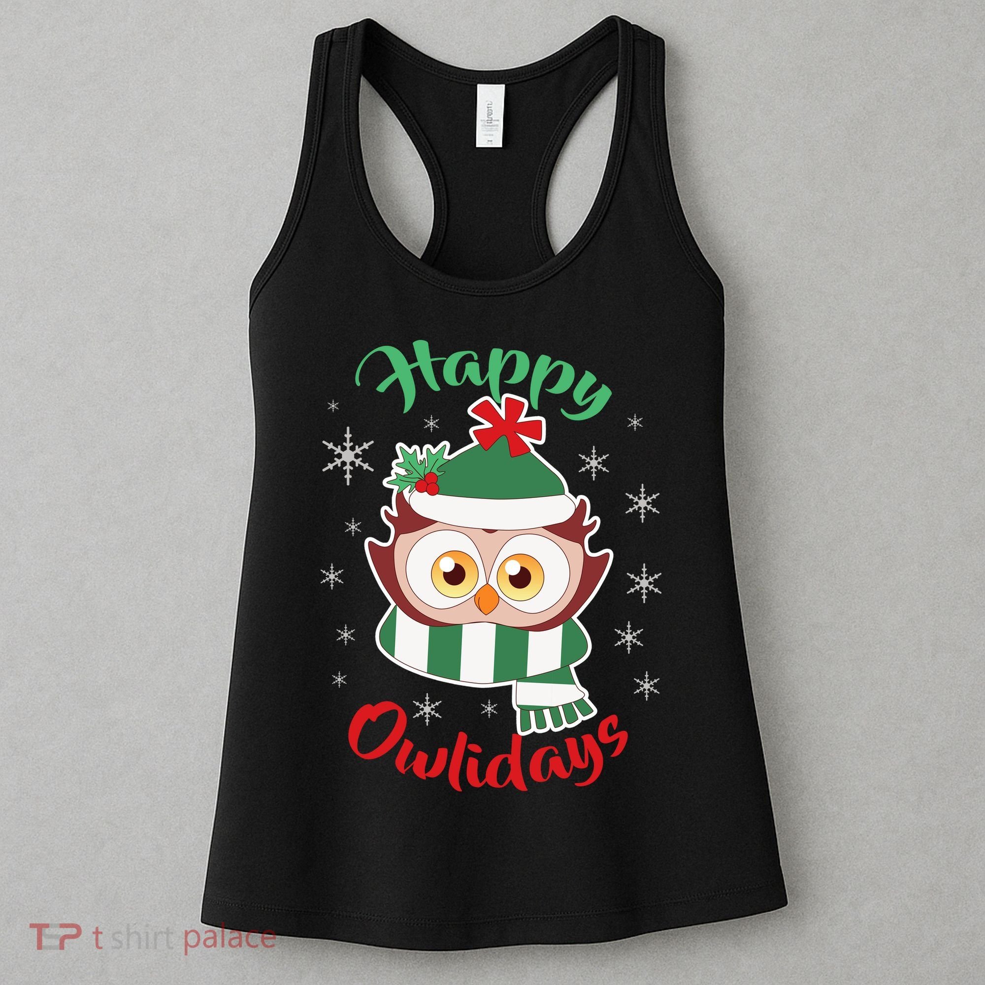 Owl Christmas Happy Owlidays Women's Tank Top