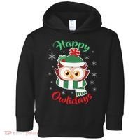 Owl Christmas Happy Owlidays Toddler Hoodie thumb 0