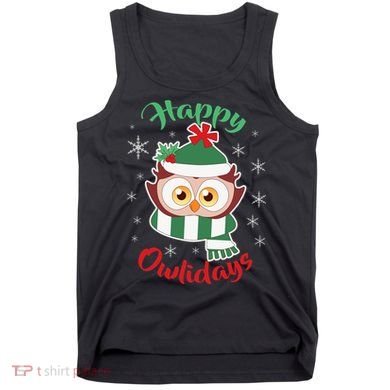 Owl Christmas Happy Owlidays Tank Top