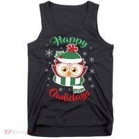 Owl Christmas Happy Owlidays Tank Top thumb 0